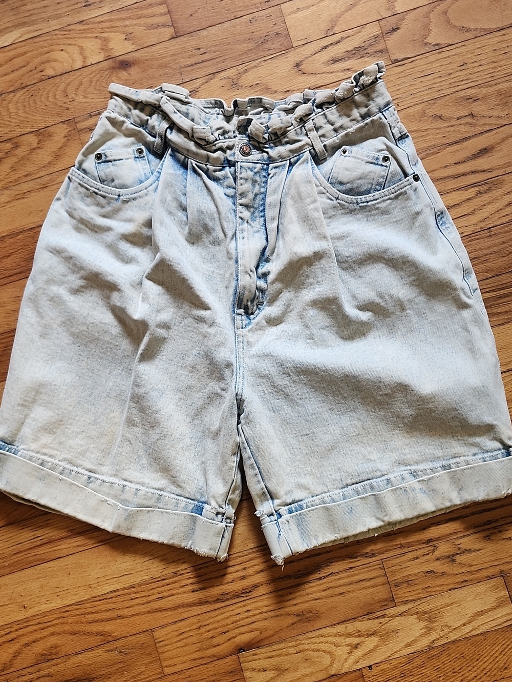 1980's Paperbag Waist Denim Shorts